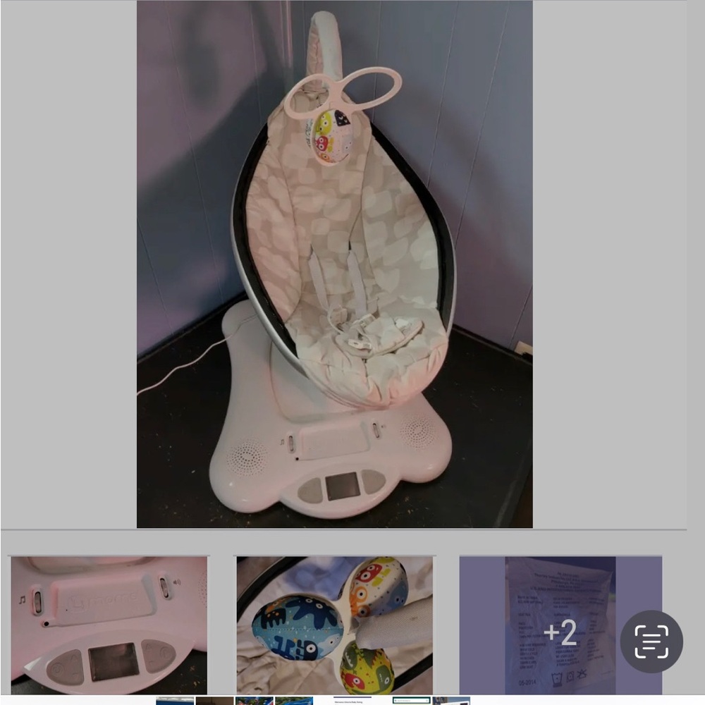 9/10 condition 4 moms mamaroo baby swing